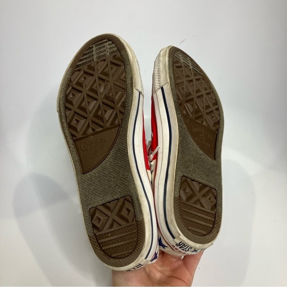 Converse American flag hightop sneakers red white & blue size 5 youth - Picture 6 of 8